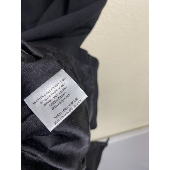 Eileen Fisher Black Sheath Dress Womens sz Small Minimalist Contemporary Neutral - Picture 10 of 14
